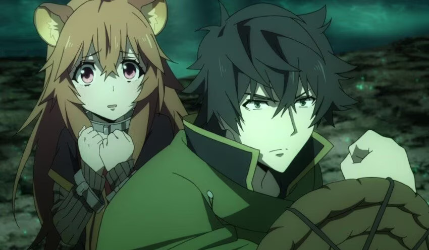 The Shield Hero protecting Raphtalia